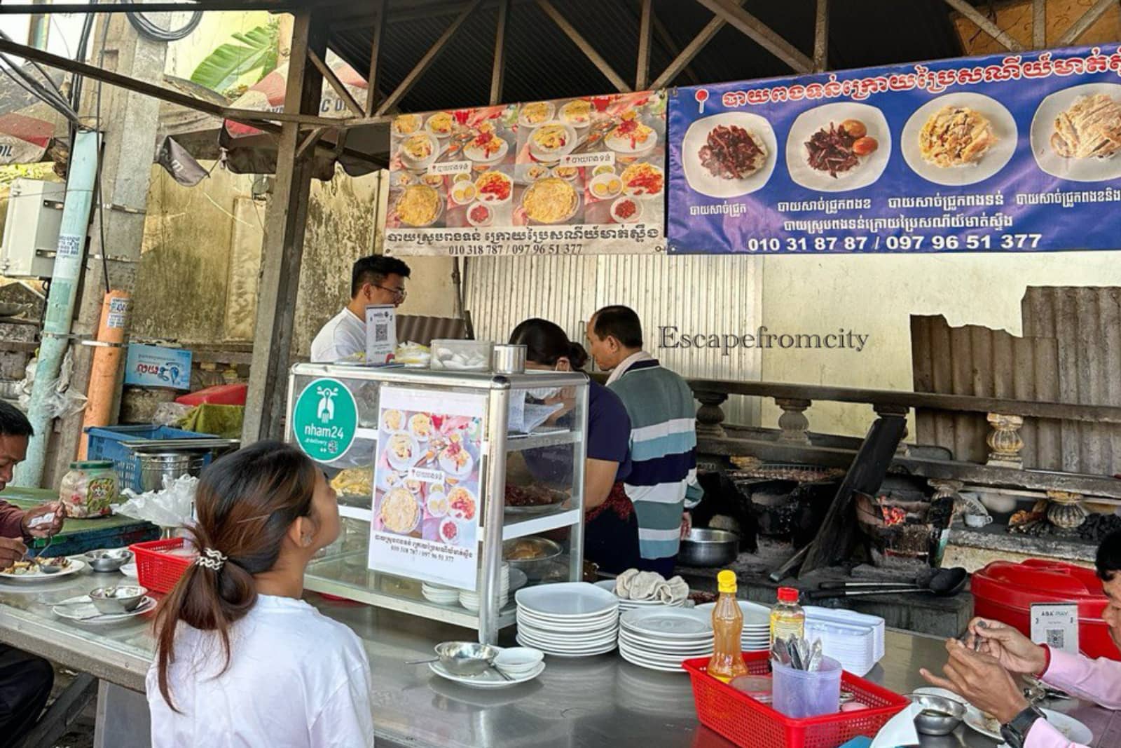 The popular breakfast in Siem Reap 