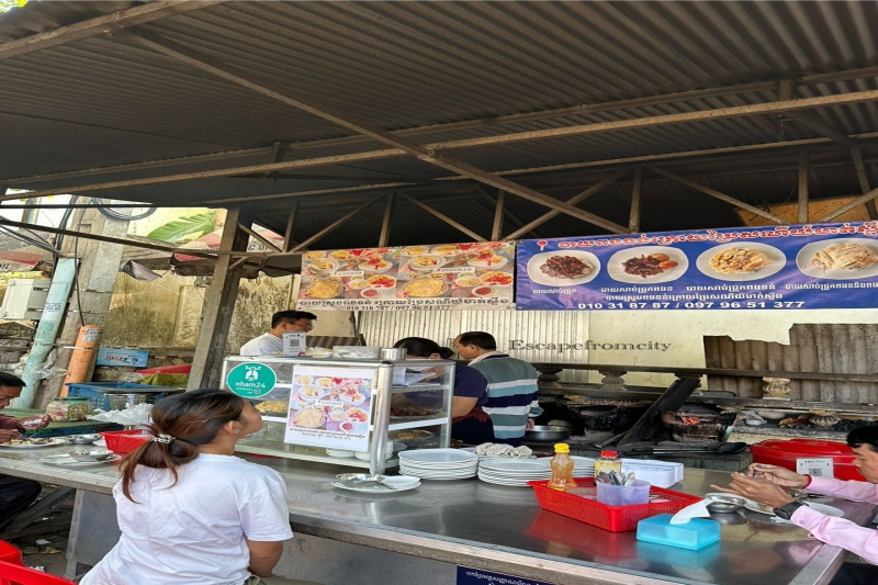 The popular breakfast in Siem Reap 